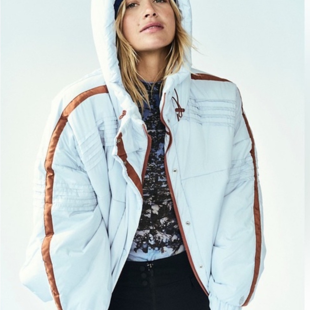 Free People Light Blue Puffer Jacket
